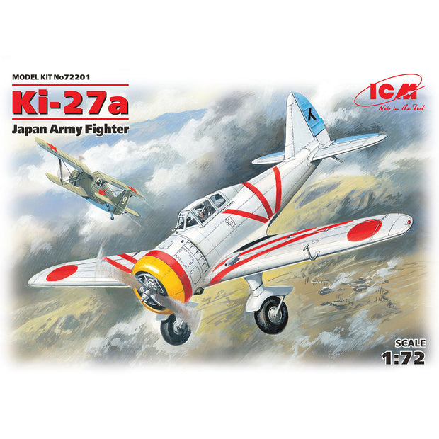 ICM 72201 Scale model aircraft kit 1:72 Ki-27a Japan army fighter kits model