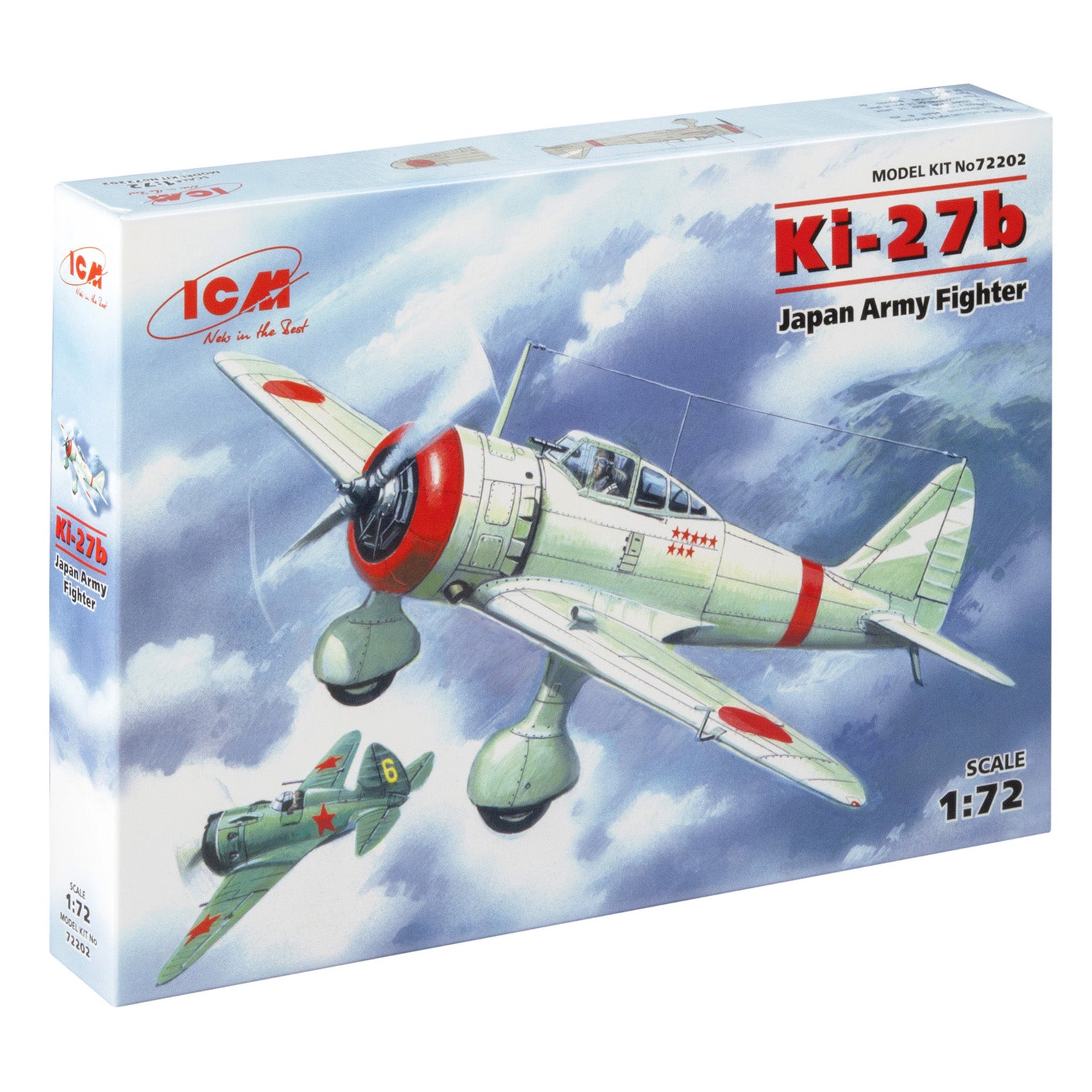 ICM 72202 Scale model kit aircraft 1:72 Ki-27b Japan army fighter plastic models