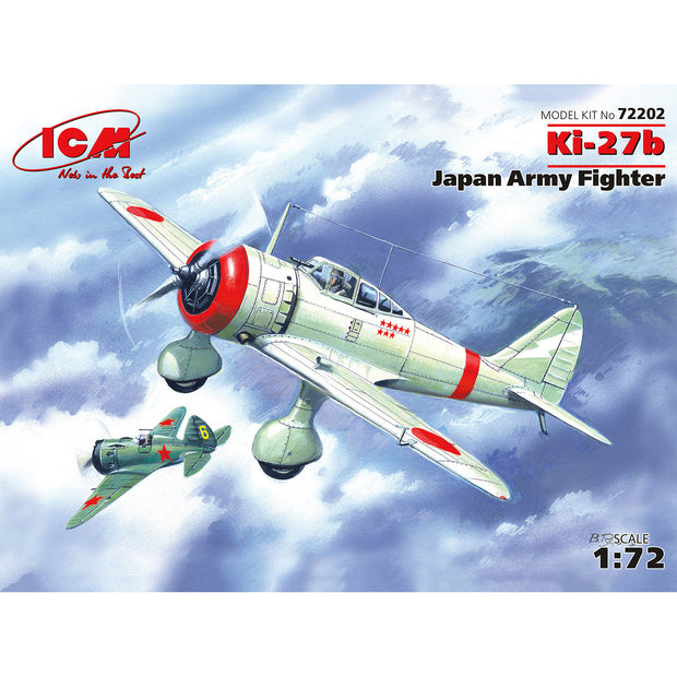 ICM 72202 Scale model kit aircraft 1:72 Ki-27b Japan army fighter plastic models
