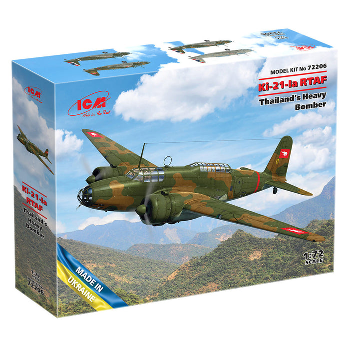 ICM 72206 Scale model kit 1:72 Mitsubishi Ki-21-Ia RTAF, Thailand's Heavy Bomber