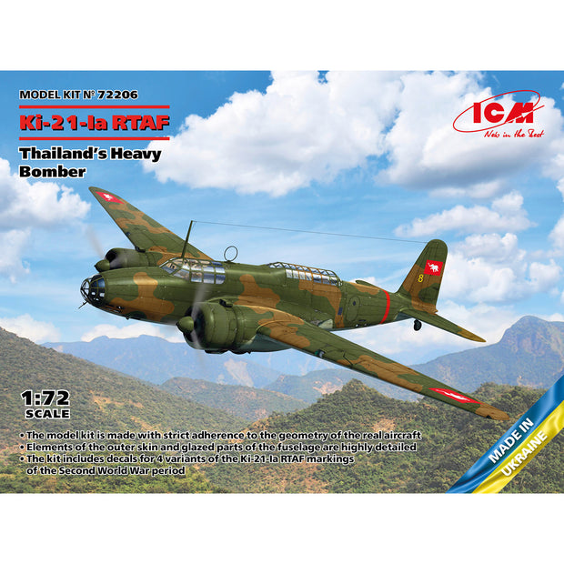 ICM 72206 Scale model kit 1:72 Mitsubishi Ki-21-Ia RTAF, Thailand's Heavy Bomber