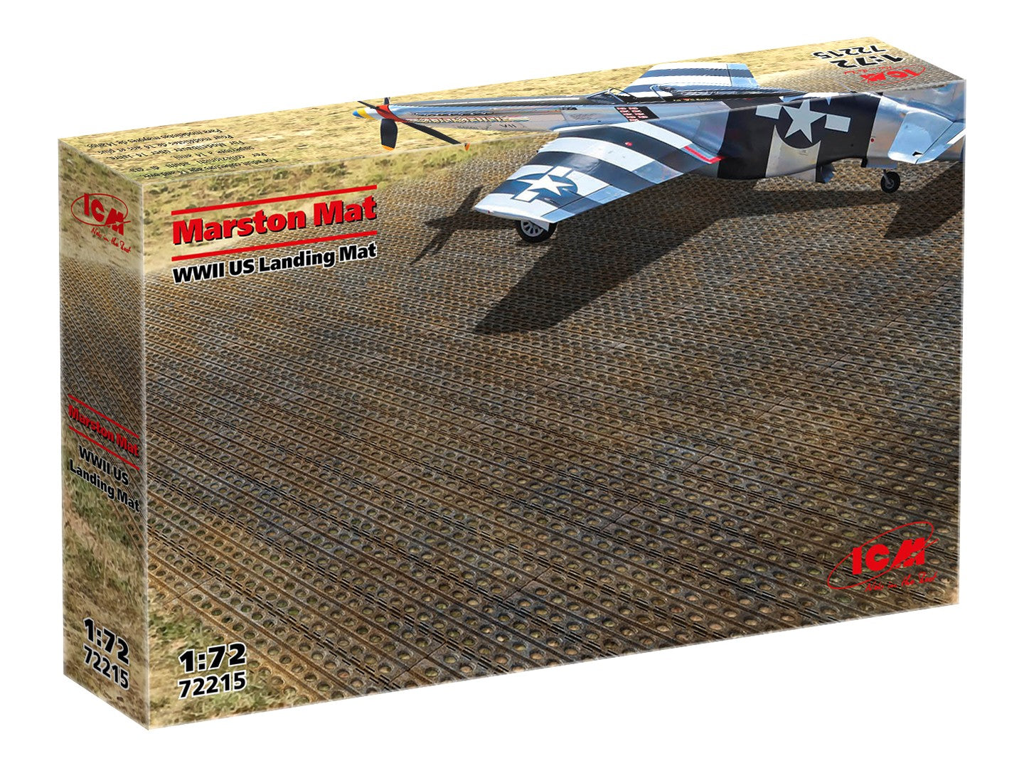 Marston Mat WWII US Landing Mat Scale 1:72 ICM72215 Plastic Model Stands Kit