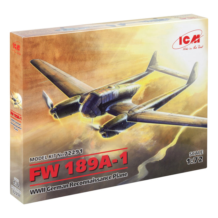 ICM 72291 Plastic model kit Scale 1:72 German reconnaissance plane Fw 189A-1