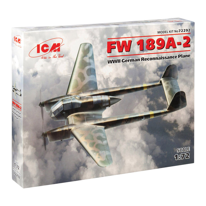 ICM 72292 Plastic model aircraft kit 1:72 German reconnaissance plane Fw. 189A-2