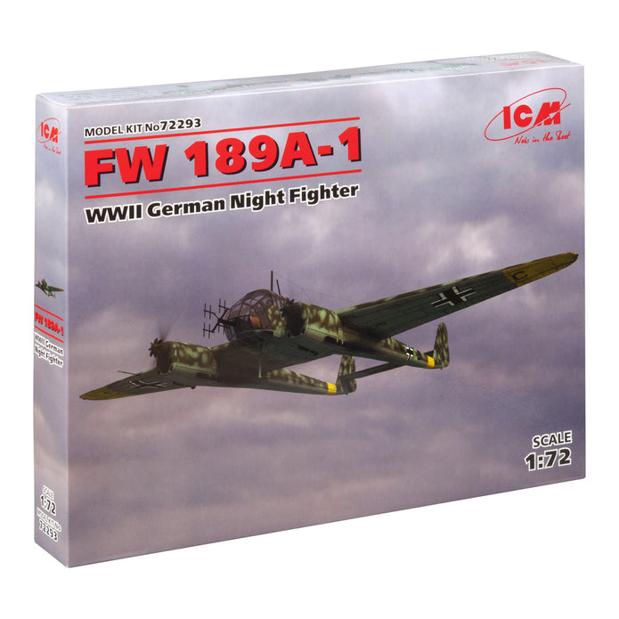 ICM 72293 Plastic model kit airplanes 1:72 WWII German night fighter FW 189A-1