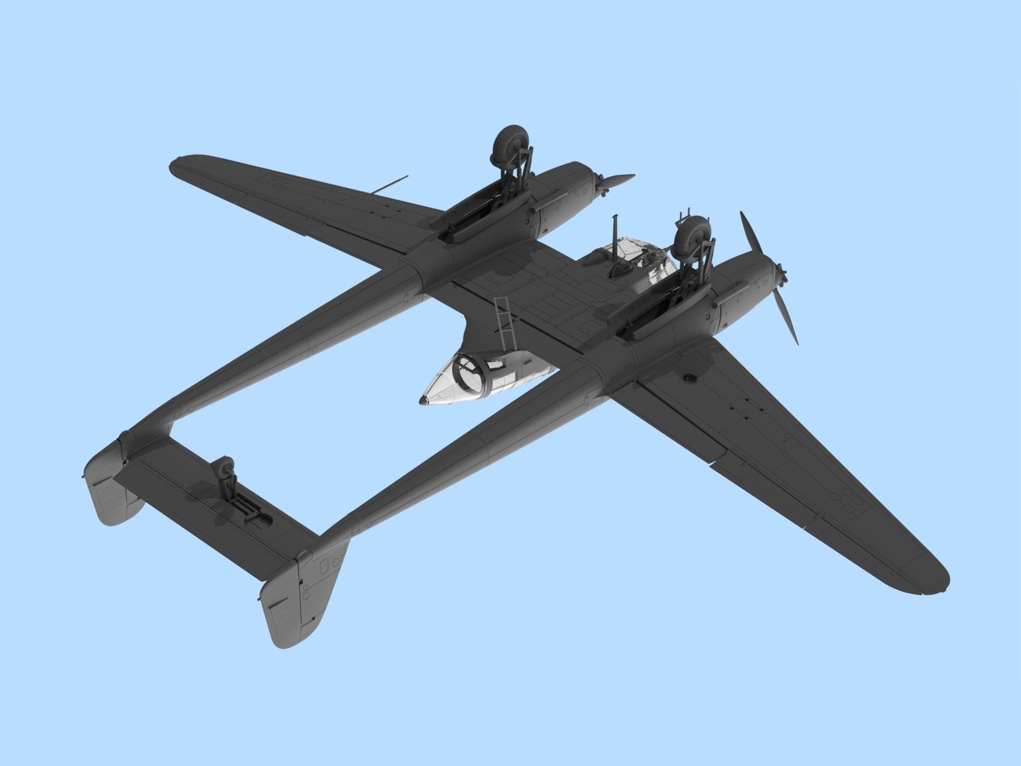 ICM 72293 Plastic model kit airplanes 1:72 WWII German night fighter FW 189A-1