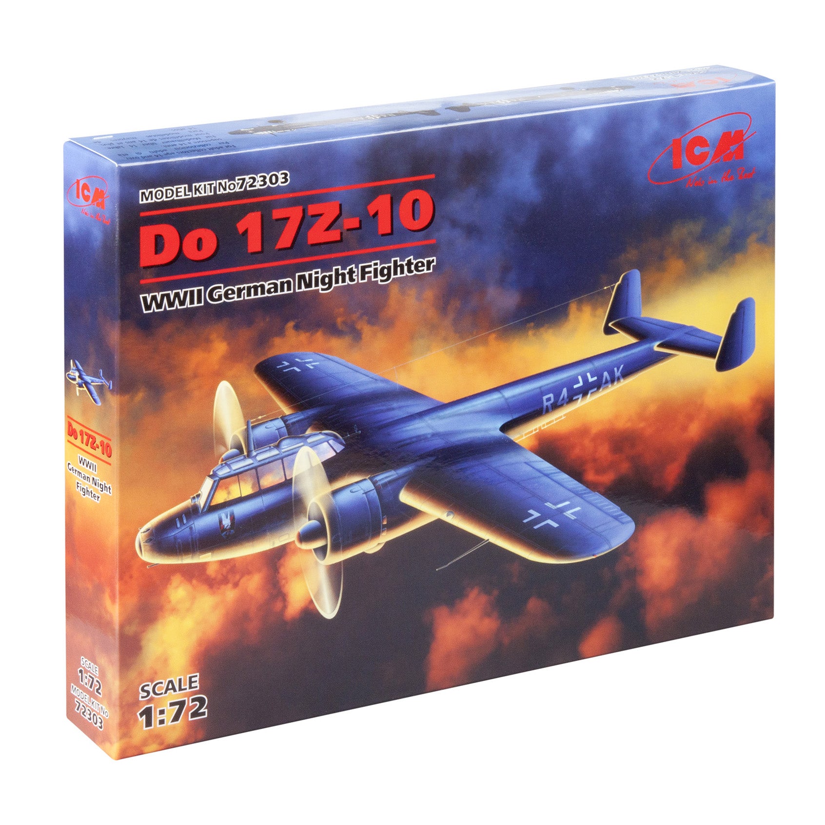 ICM 72303 model kit airplanes 1:72 Dornier Do 17Z-10, WWII German night fighter