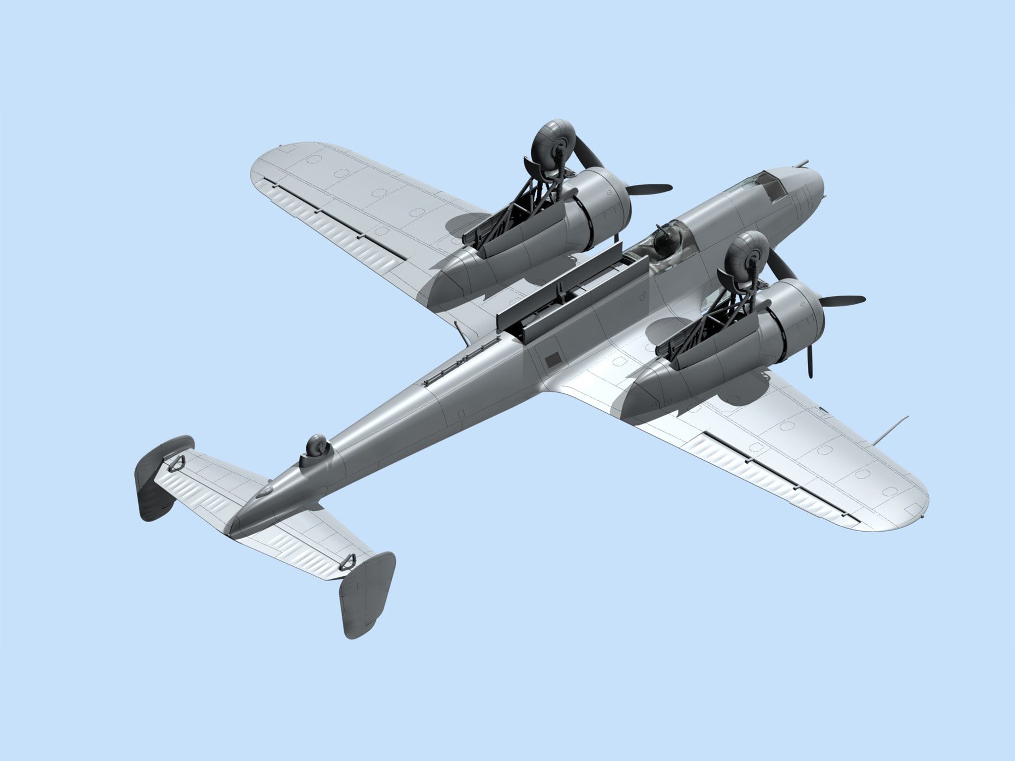 ICM 72303 model kit airplanes 1:72 Dornier Do 17Z-10, WWII German night fighter