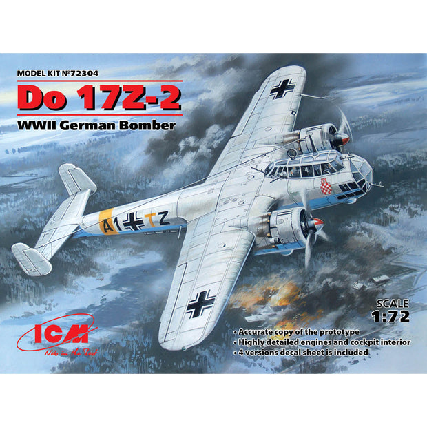 ICM 72304 Plastic model kit airplanes Scale 1:72 WWII German bomber Do 17Z-2