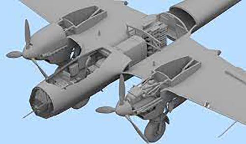 ICM72305 Scale model kit aircraft 1:72 Do215B-4 WWII German reconnaissance plane