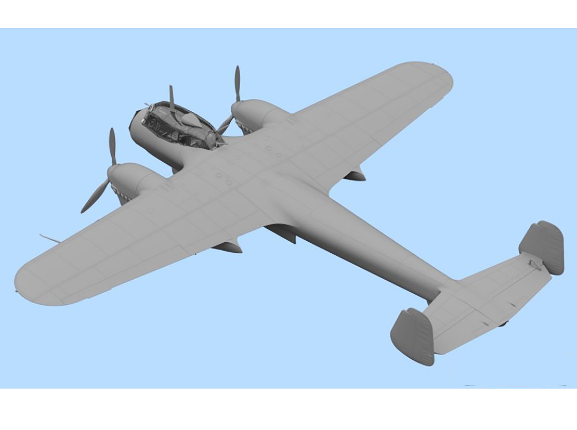 ICM72305 Scale model kit aircraft 1:72 Do215B-4 WWII German reconnaissance plane
