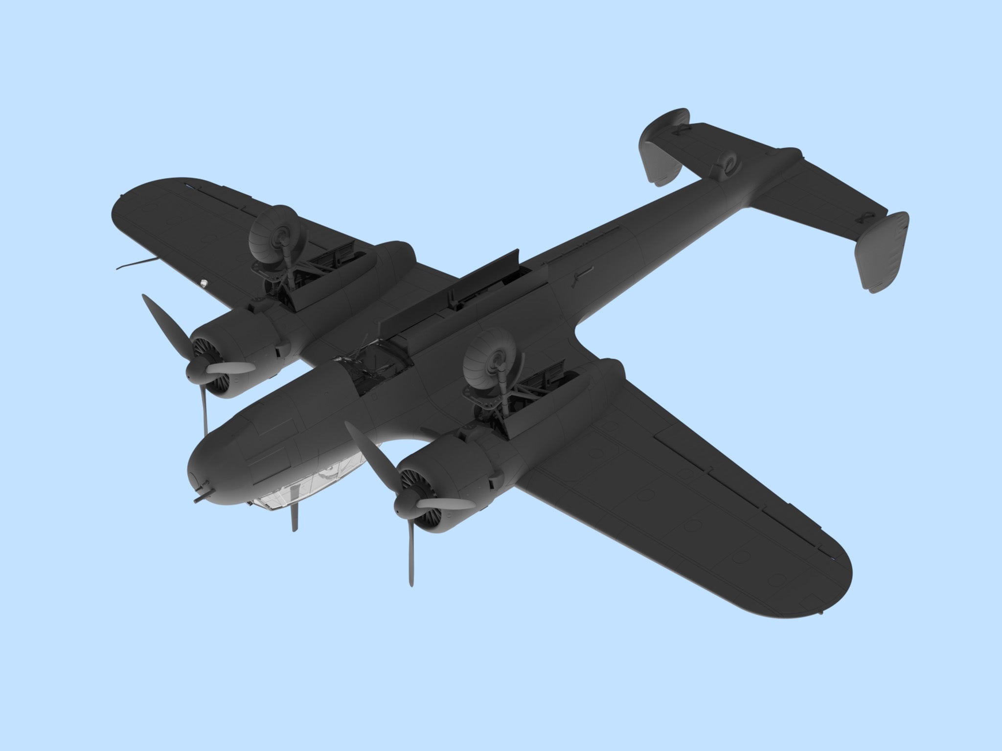 ICM 72307 Plastic model airplanes kit 1:72 Do 17Z-7, WWII German Night Fighter