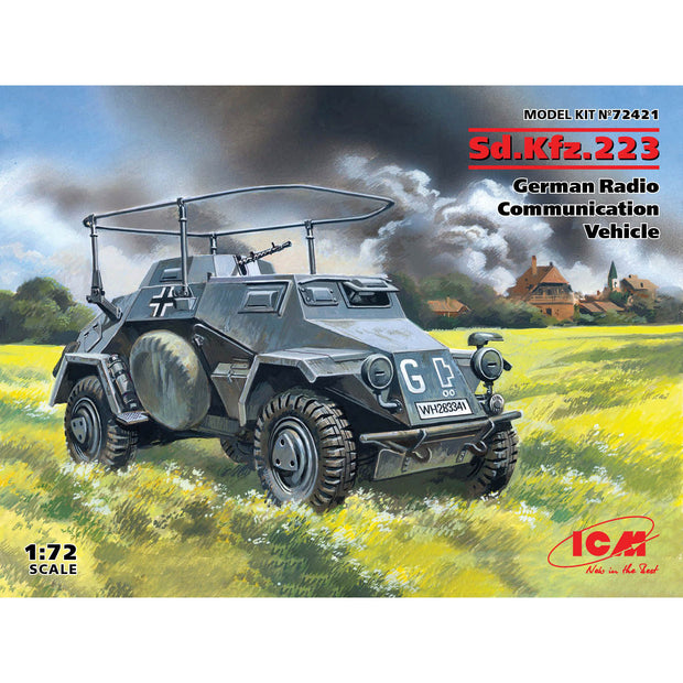 ICM 72421 Scale model 1:72 Sd.Kfz. 223 WWII German radio communication vehicle