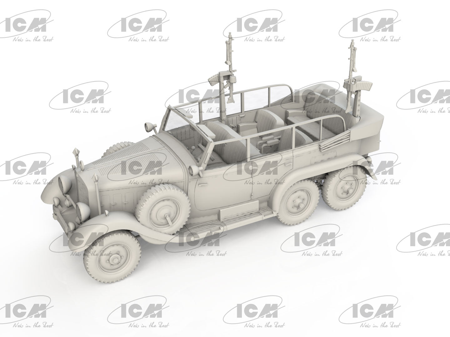 ICM 72473 model kit 1:72 Type G4 Partisanenwagen with MG 34, WWII German vehicle