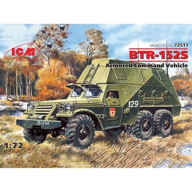 ICM 72511 Scale model kit 1:72 BTR152S Armored command vehicle plastic kit model