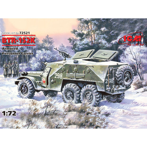 ICM 72521 Scale kit 1:72 BTR-152K Soviet armored troop-carrier model kit plastic