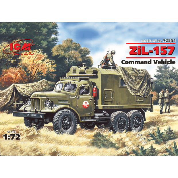 ICM 72551 Plastic model car kit Scale 1:72 Zil-157 command truck - kits models