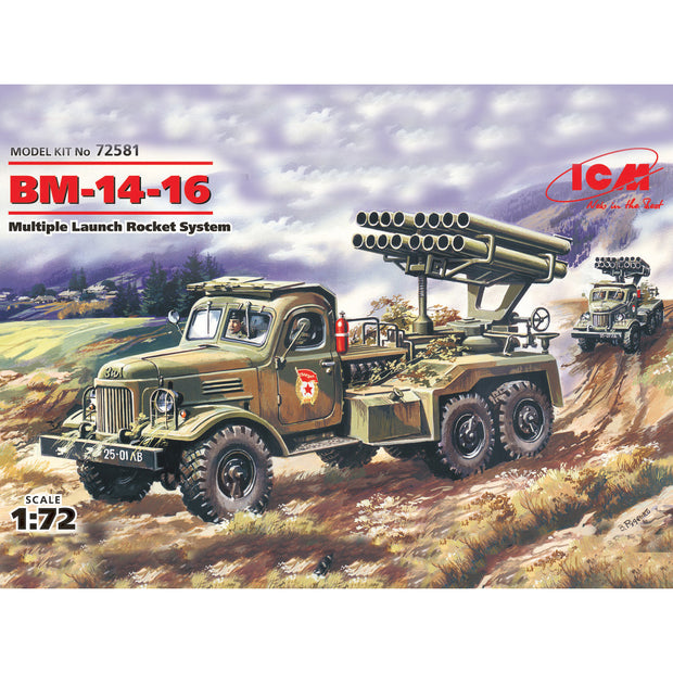 ICM 72581 Plastic model kit Scale 1:72 BM-14-16 Soviet Army rocket volley system
