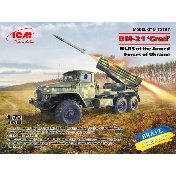 ICM 72707 Scale models kit 1:72 BM-21 ‘Grad’ MLRS of the Armed Forces of Ukraine