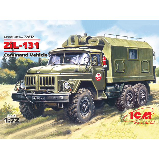 ICM 72812 Plastic model kit 1:72 Zil-131 Soviet command truck model kit plastic