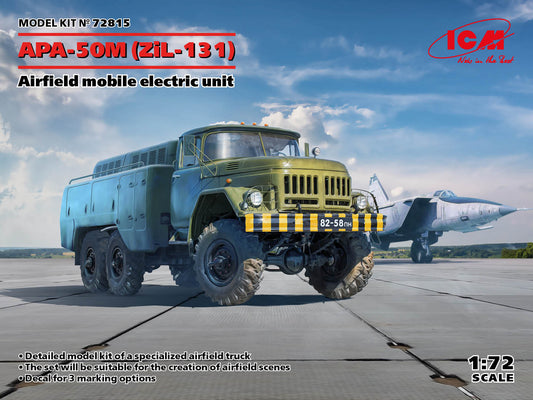 ICM 72815 Plastic model kit Scale 1:72 Aerodrome mobile electric unit APA-50M (ZiL-131)