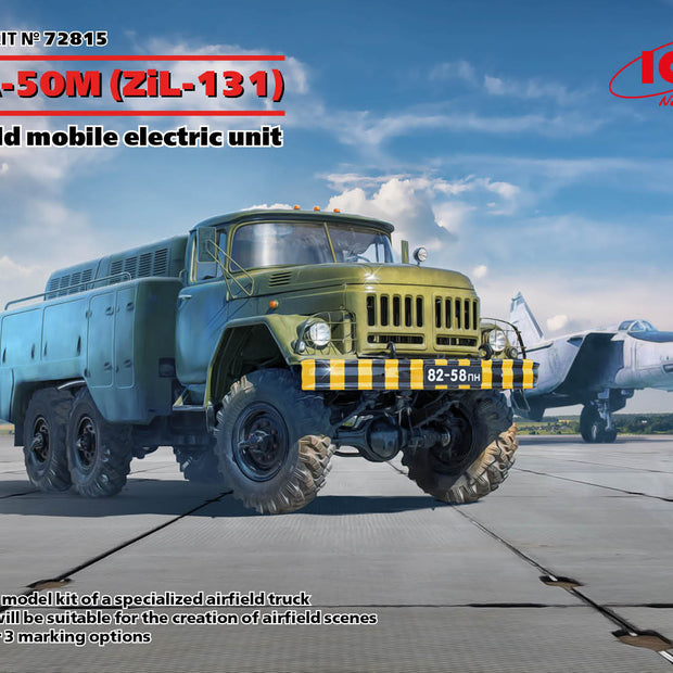 ICM 72815 Plastic model kit Scale 1:72 Aerodrome mobile electric unit APA-50M (ZiL-131)