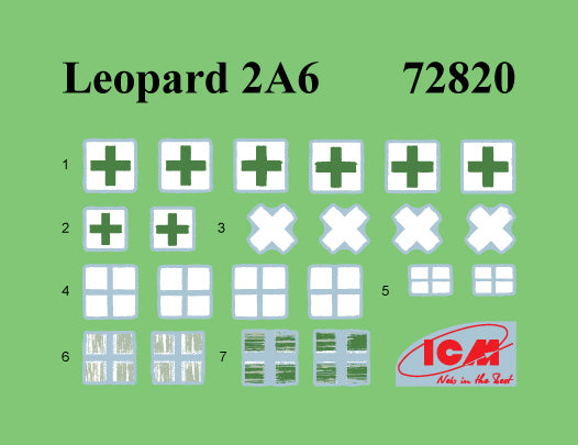 Leopard 2A6 Armed Forces of Ukraine Scale 1:72 ICM72820 Plastic Model Tank Kit