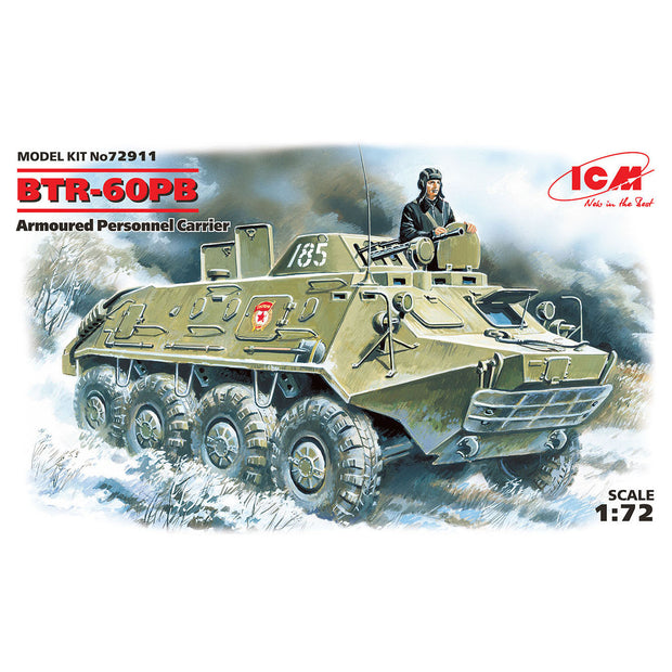 ICM 72911 Plastic model kit Scale 1:72 BTR-60PB Soviet infantry vehicle