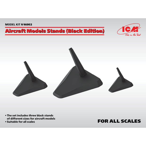 ICM A002 Aircraft models stands in 1:48, 1:72, 1:144 scales (Black edition)