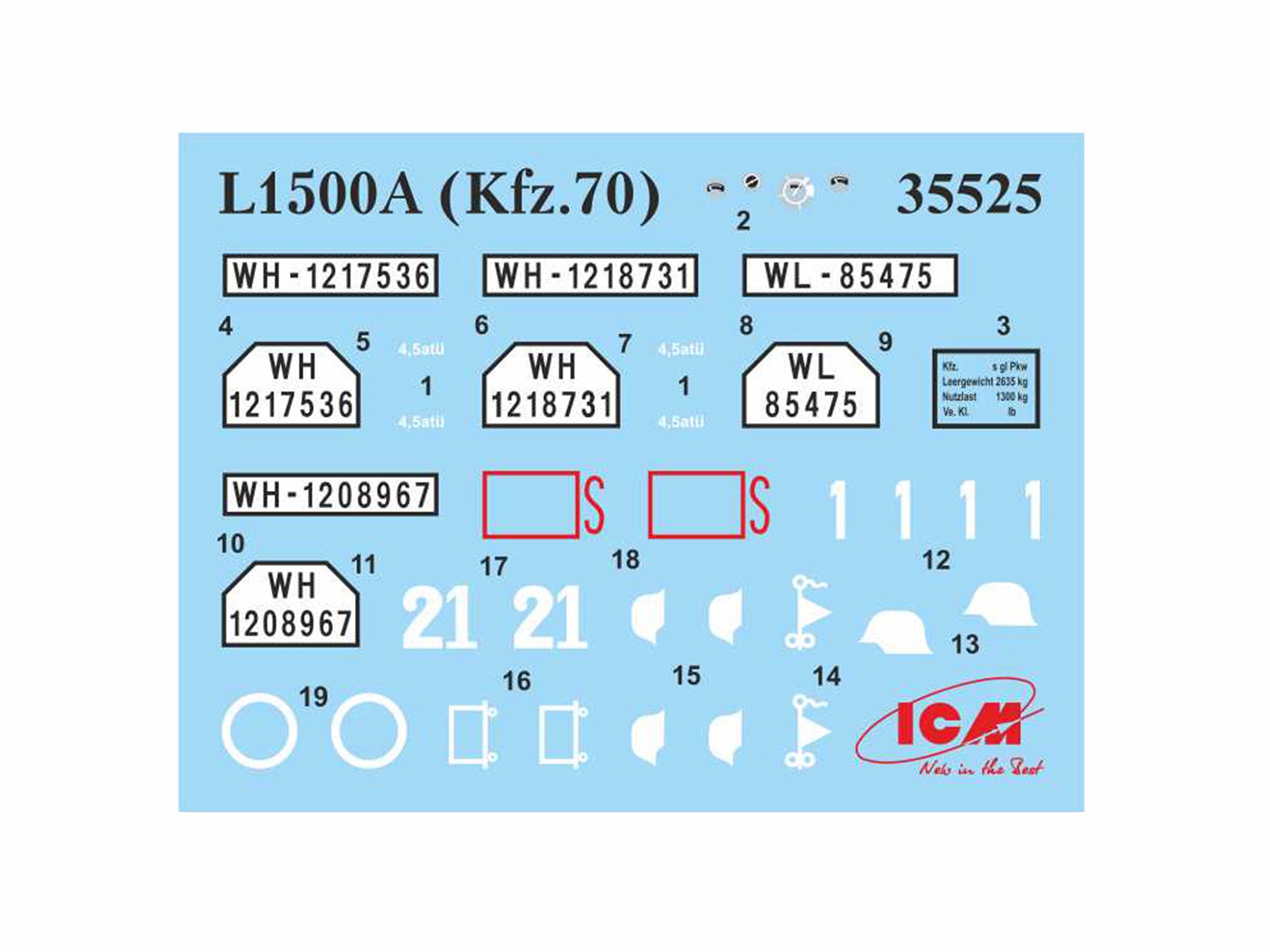 ICMDS3503 model kit Cars 1:35 Wehrmacht Off-Road Kfz.1, Horch 108 Typ 40, L1500A