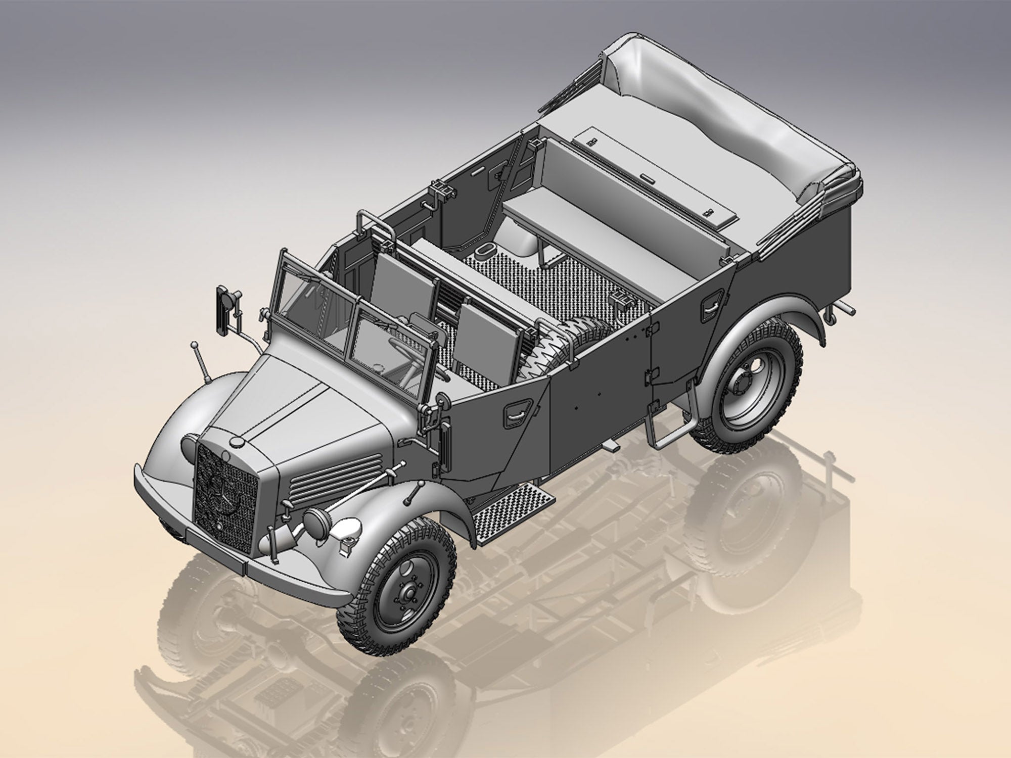 ICMDS3503 model kit Cars 1:35 Wehrmacht Off-Road Kfz.1, Horch 108 Typ 40, L1500A