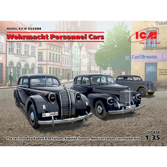 ICM DS3504 model kit 1:35 Wehrmacht Personnel Cars (Kadett K38 Kapitan Admiral)