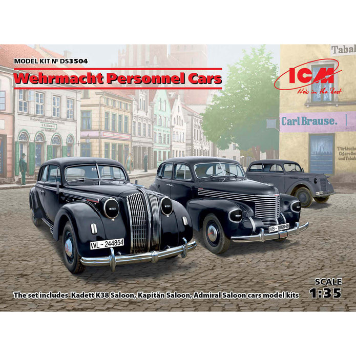 ICM DS3504 model kit 1:35 Wehrmacht Personnel Cars (Kadett K38 Kapitan Admiral)
