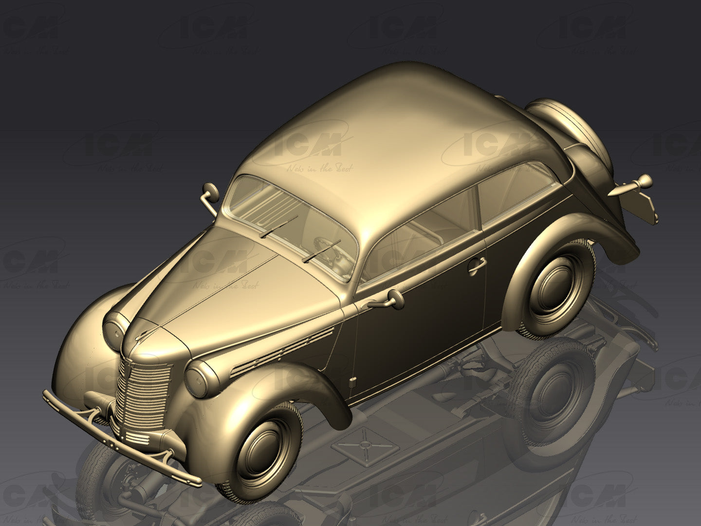 ICM DS3504 model kit 1:35 WWII-era German vehicle Personnel Cars (Kadett K38 Kapitan Admiral)