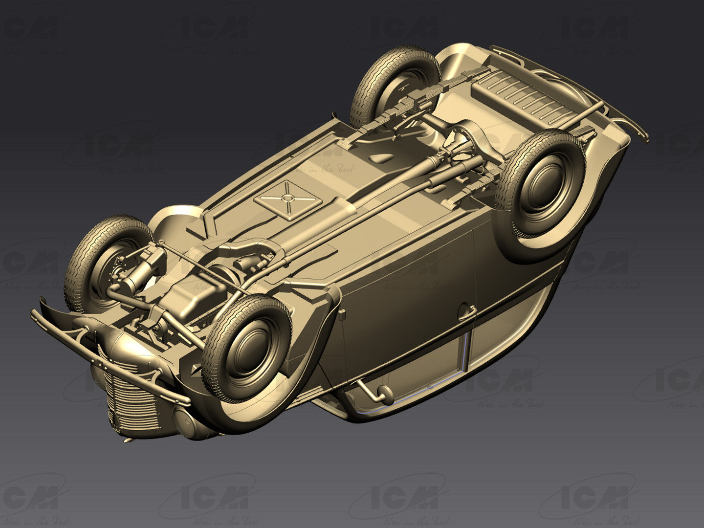 ICM DS3504 model kit 1:35 WWII-era German vehicle Personnel Cars (Kadett K38 Kapitan Admiral)