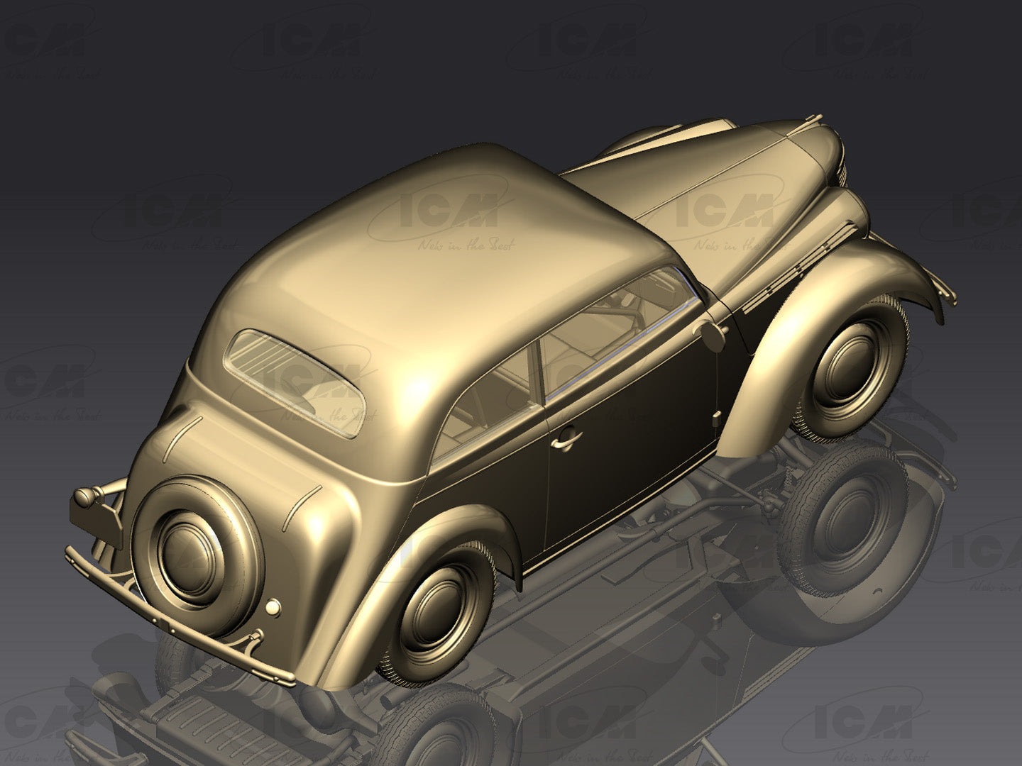 ICM DS3504 model kit 1:35 WWII-era German vehicle Personnel Cars (Kadett K38 Kapitan Admiral)