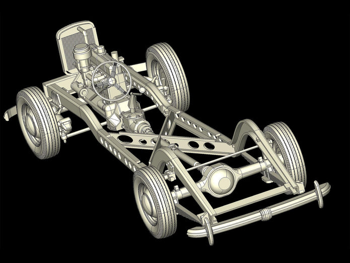 ICM DS3504 model kit 1:35 Wehrmacht Personnel Cars (Kadett K38 Kapitan Admiral)