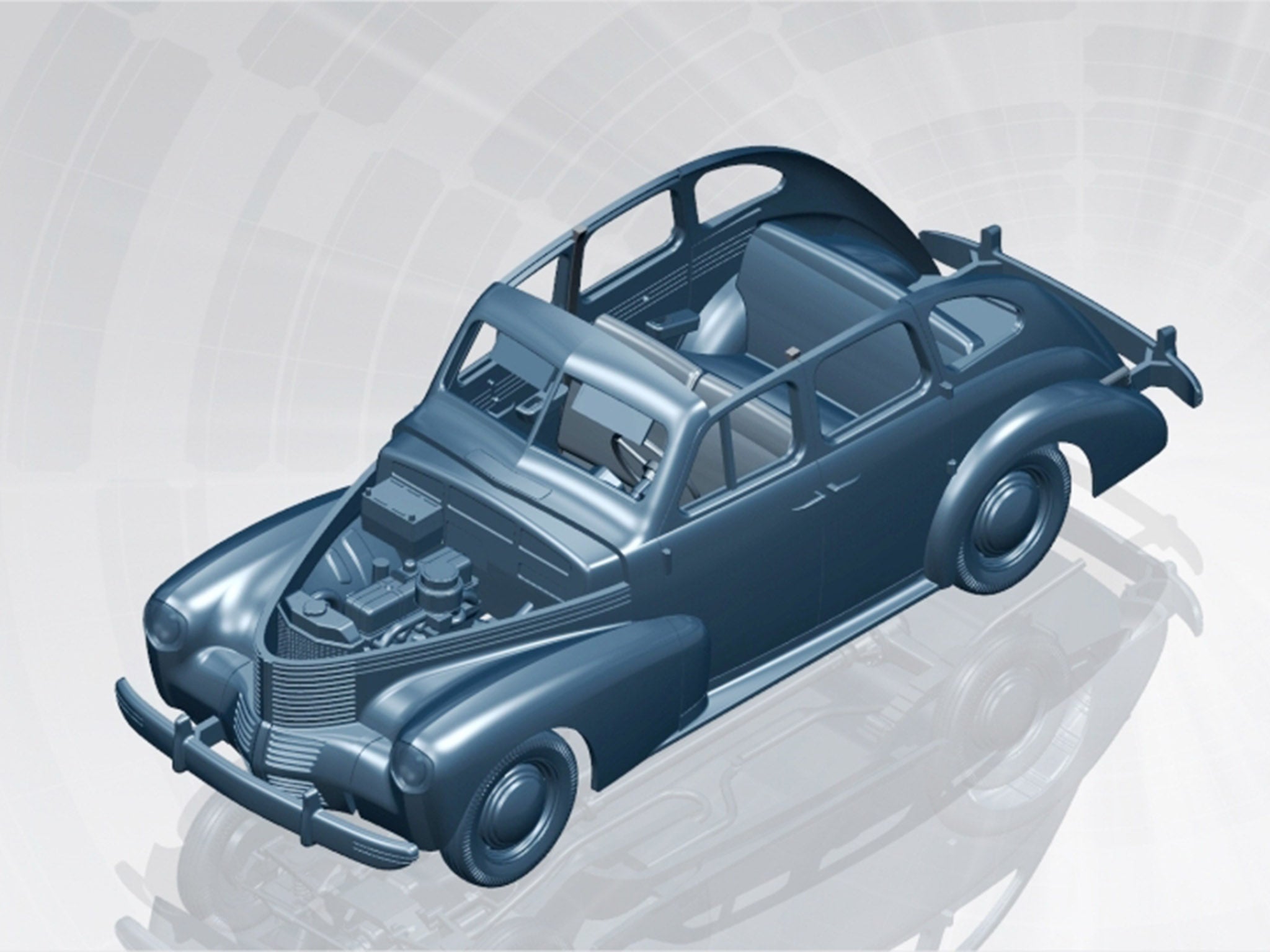 ICM DS3504 model kit 1:35 WWII-era German vehicle Personnel Cars (Kadett K38 Kapitan Admiral)