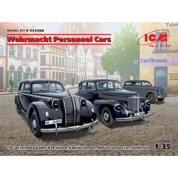 ICM DS3504 model kit 1:35 Wehrmacht Personnel Cars (Kadett K38 Kapitan Admiral)