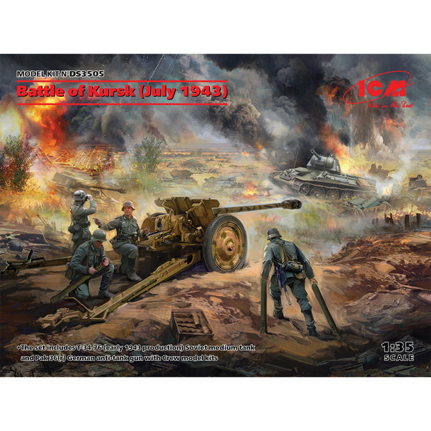 ICM DS3505 Plastic model kit 1:35 The Battle of Kursk (July 1943) with T-34-76