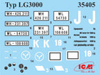 ICM DS3508 model Trucks kit 1:35 Wehrmacht 3axle Henschel33D1 KruppL3H163 LG3000