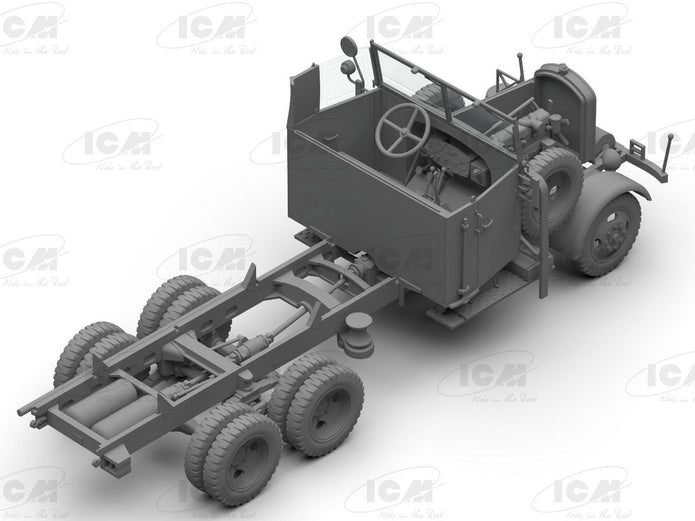ICM DS3508 model Trucks kit 1:35 Wehrmacht 3axle Henschel33D1 KruppL3H163 LG3000