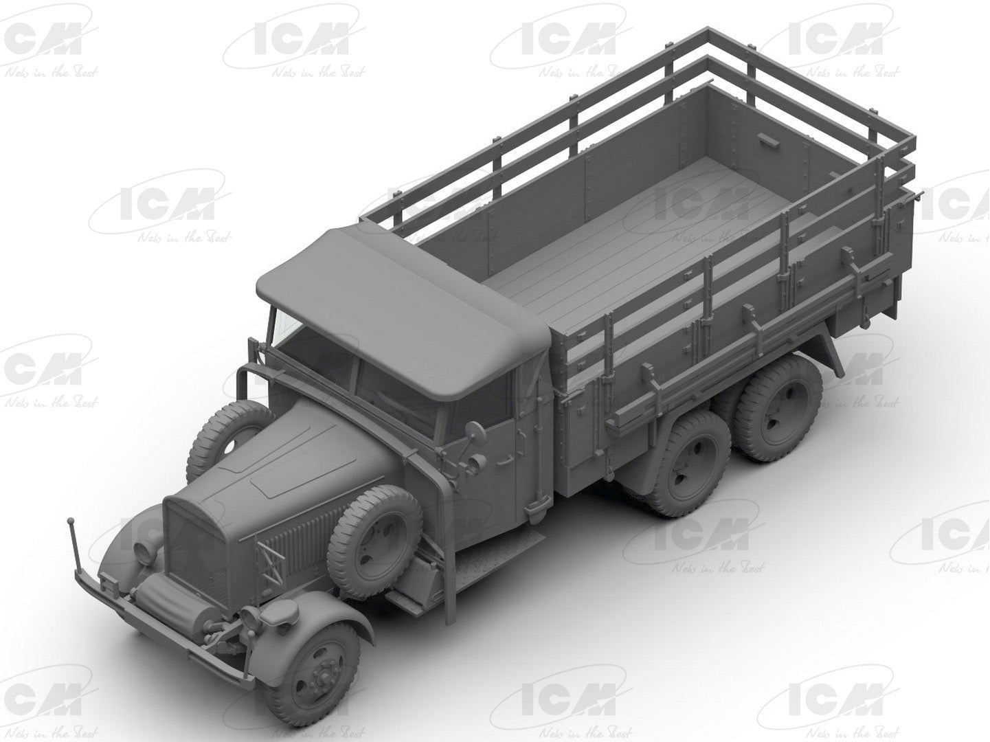 ICM DS3508 model Trucks kit 1:35 Wehrmacht 3axle Henschel33D1 KruppL3H163 LG3000
