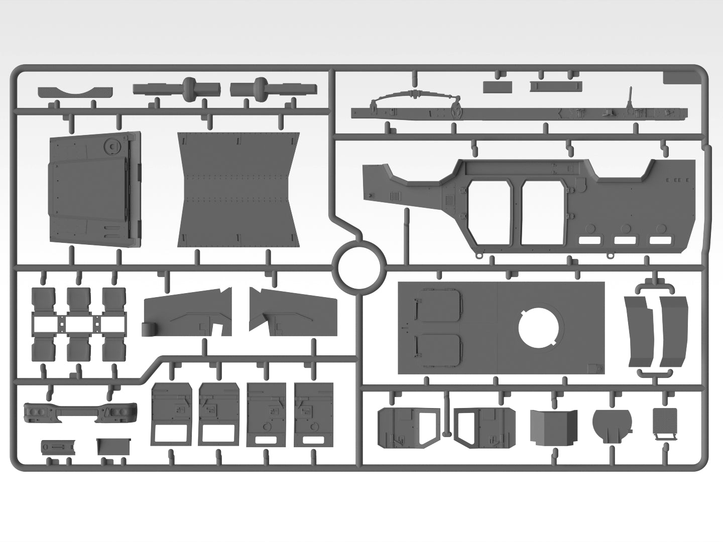 Before the assault. Eastern Ukraine 2022 Scale 1:35 ICMDS3521 Plastic Model Truck Kit