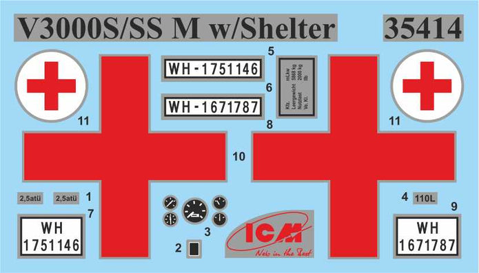 ‘Sankas’ WWII Wehrmacht Ambulance Trucks Plastic Model Kit Scale 1:35 ICM DS3523