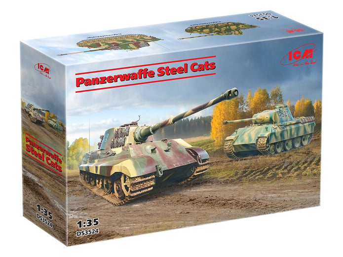 Panzerwaffe Steel Cats Scale 1:35 ICMDS3524 Plastic Model Tank Kit