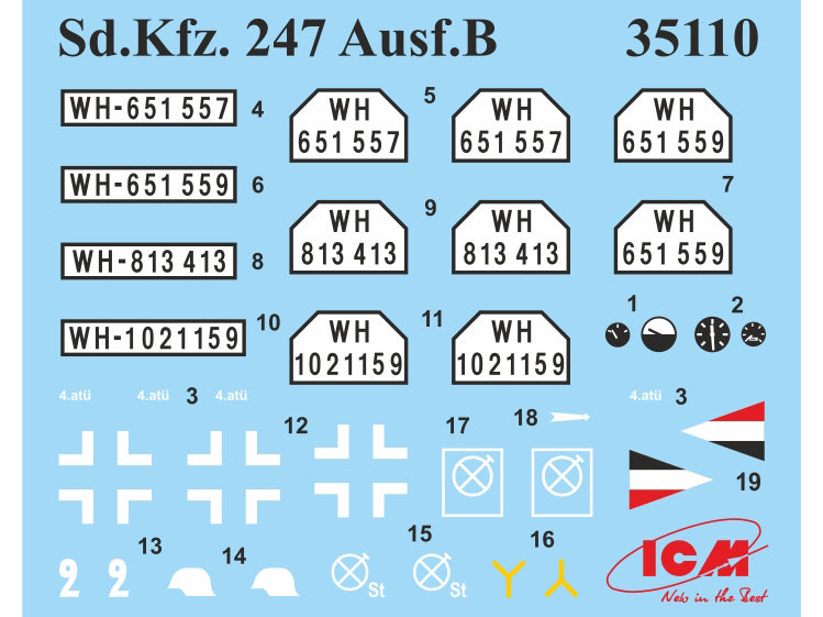 Wehrmacht Armored Vehicles Scale 1:35 ICMDS3525 Plastic Model Armored vehicle Kit