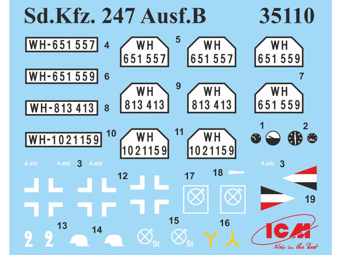 Wehrmacht Armored Vehicles Scale 1:35 ICMDS3525 Plastic Model Armored vehicle Kit