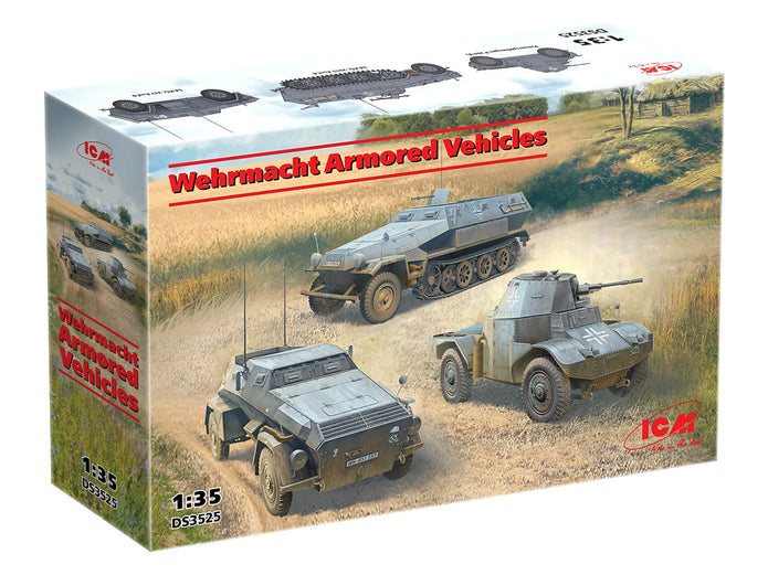 Wehrmacht Armored Vehicles Scale 1:35 ICMDS3525 Plastic Model Armored vehicle Kit