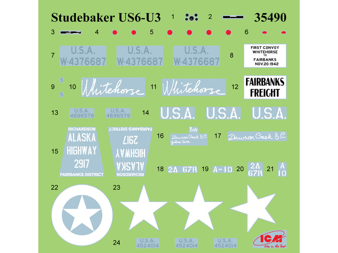 WWII US military vehicles Scale 1:35 ICMDS3528 Plastic Model Truck Kit